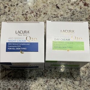 Lacura Face Care for all skin types Q10 Anti-Wrinkle Night and Day Cream Duo